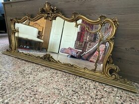 Krásne zlaté starožitné zrkadlo, S182xV69