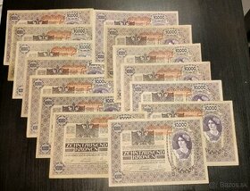 Staré bankovky 10000 korun / kronen r.1918 3.verze I.vydání - 1