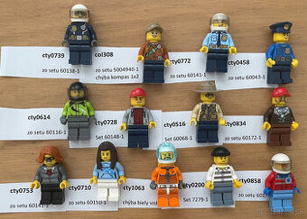 rôzne LEGO minifigúrky