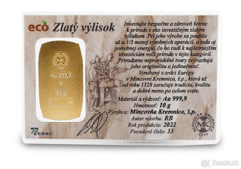 predám ECO zlatá investičná platnička 10g