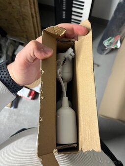 Závesné objímky E27 – 2 ks, biele prevedenie