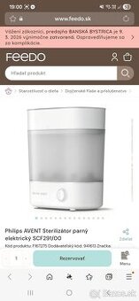 parny sterilizator avent