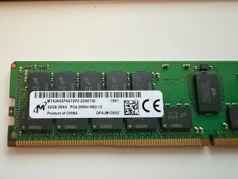 24 kusov 32 GB Micron DDR4 2666 MHz ECC REG Server RAM