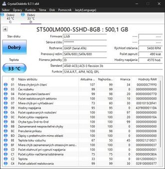 Externý hardisk - SSHD 500GB