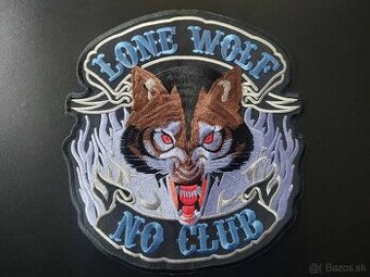 Motorkárska nášivka veľka LONE WOLF na chrbát