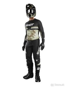 kvalitný set komplet dres nohavice camo čierny
