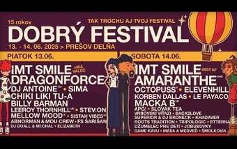 Lístky Dobrý Festival Prešov