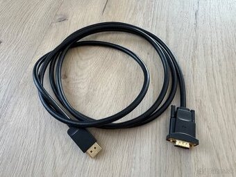 Vention DP → VGA kábel 2 m – čierny, nepoužívaný