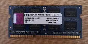Predám RAMku do notebooku 2GB DDR3 Kingston.