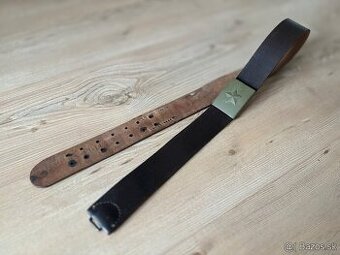 Vojenský opasok/remeň ČSĽA 110cm koža, STARÝ TYP 50. roky