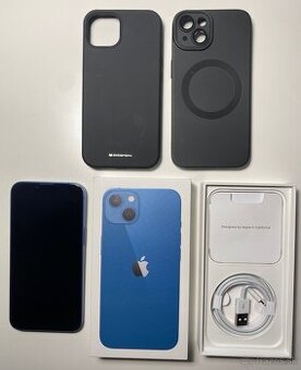 iPhone 13 modrý v TOP stave, batéria 85%, komplet balenie