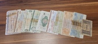 Talianske staré bankové zmenky + 1 líra 1939