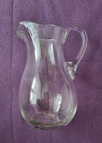 Starožitný sklenený džbán  - 19 . storočie