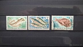 Poštové známky č.154 - Kongo - ryby