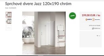 Sprcha, sprchové dvere Jazz 120x190