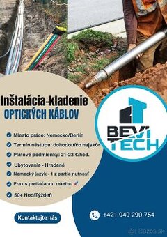 Optické káble (pokládka,zafukovanie,ťahanie káblov) -Nemecko