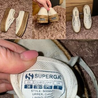 Superga original stylove tenisky-platenky na platforme