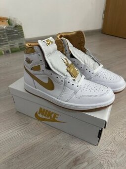 Air Jordan 1 High White Metalic Gold - 1