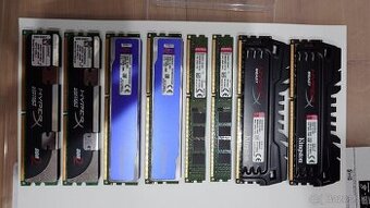 DDR, DDR2 a DDR3 pamäte – Kingston, HyperX, Elpida, A-Data