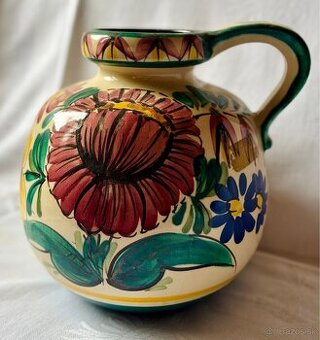 Ručne maľovaný keramický džbán