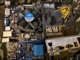 Intel G2030 +ASUS H61M-F Rev 1.0 1155 +4GB ram +backplate