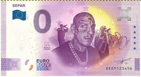 0€ bankovka 0 Euro Souvenir bankovky Separ nulova bankovka