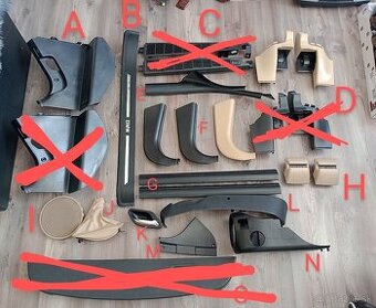 Plasty interiéru BMW e39