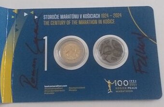 Zberateľská karta 2 € 2024 Maratón Košice podpisy