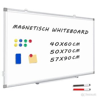 Magnetická tabuľa QUEENLINK, 57 x 90 cm, magnetická tabuľa s