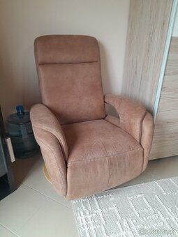 Brusena koza polohovatelne kreslo