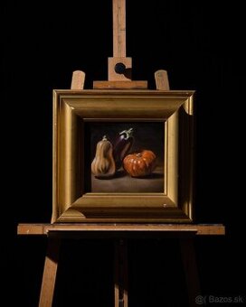 Zátišie s tekvicami  - tradičná olejomaľba