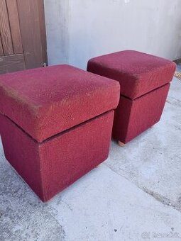 Predám bordové taburetky