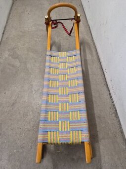 Klasické drevené sane so šnúrou dlhé 125cm + detský snowboar