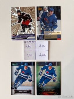 Hokejové kartičky-HOSSA,DEMITRA, ŠŤASTNÝ, KŇAŽKO NA PREDAJ.