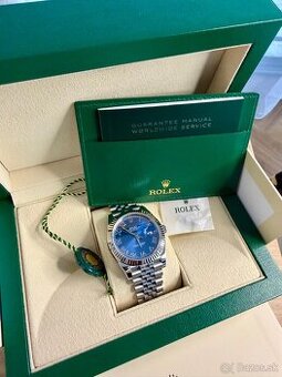 Rolex Datejust 41 – Modrý (Azzurro Blue) Roman – Jubilee
