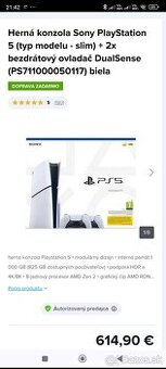 PlayStation 5 Slim 1T s mechanikou
