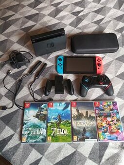 Nintendo Switch+ovládač+púzdro+dock