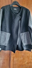 Vlnený dámsky kabátik -odevný originál od Muzy, XL - 1
