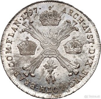 1/4 toliar 1797 B, Kremnica, nádherný zbierkový stav