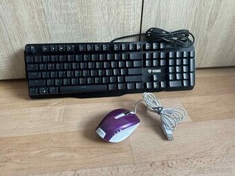 mechanická klávesnica Yenkee + USB myš