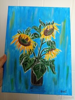 Slunečnice ve váze