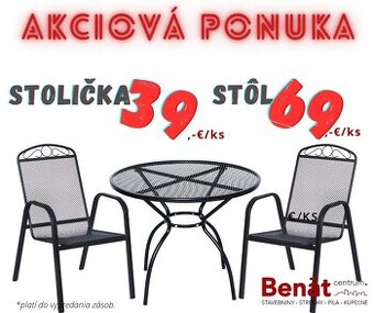 Zahradné posedenie stol a stoličky