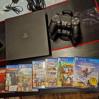 Playstation4 pro 1tb +príslušenstvo a hry