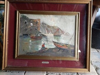 malovaný obraz na sololit