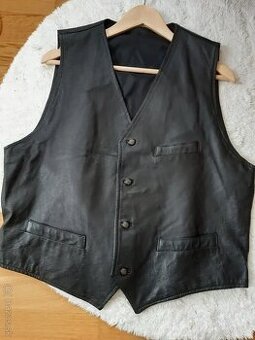Kožená vesta, pánska  XL