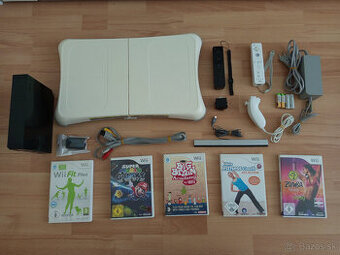 Predám Nintendo Wii+balančnú podložku WiiFit board-125€