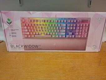 Predám klavesnicu razer blackwidow v3 ružovú
