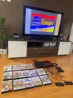 Sega Master System herná konzola + 17 hier original zbierka