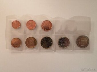 Kombinovaná sada euromincí San Maríno 2006-2009 UNC