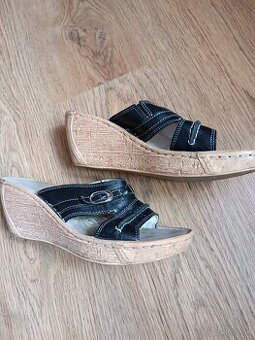 Vsuvky dámske kožené vel. 39